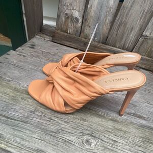 Carvela Guava Knotted Stiletto Heel Leather Mules size 38